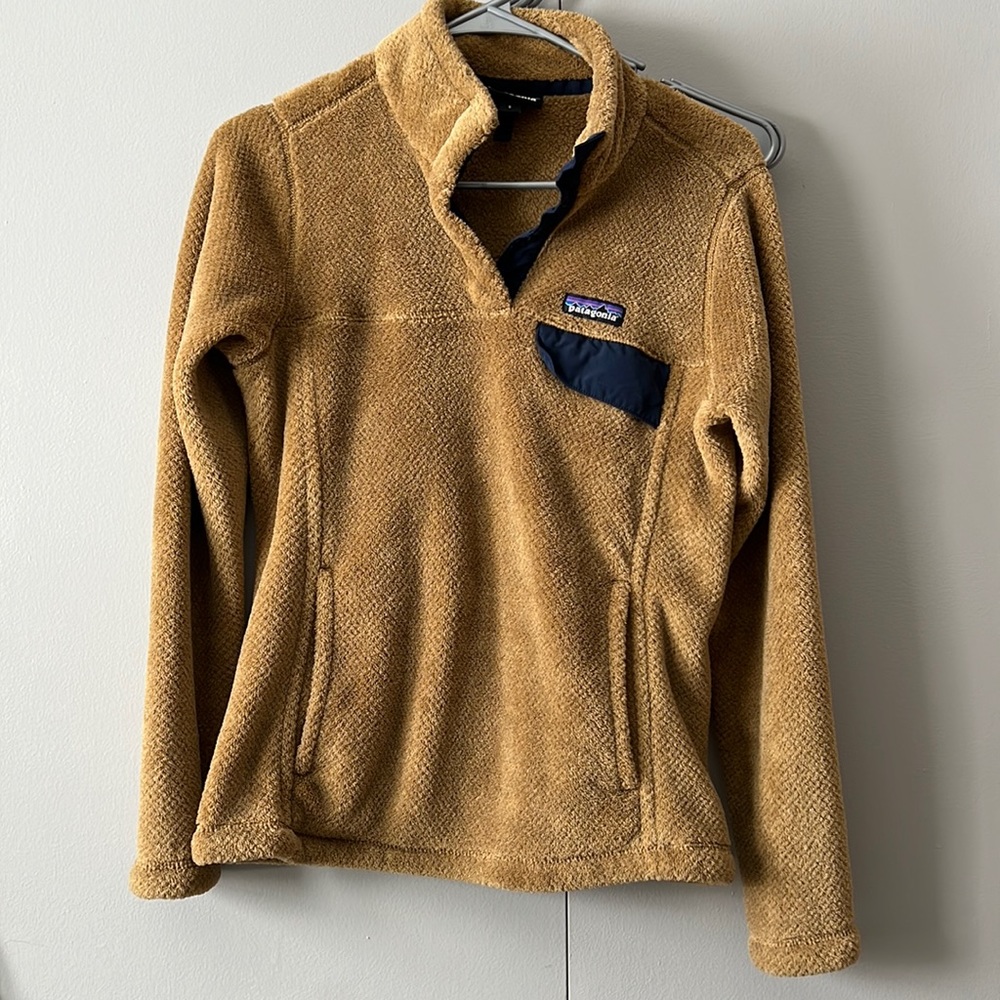 Patagonia Mustard Yellow Snap-T Fleece Pullover